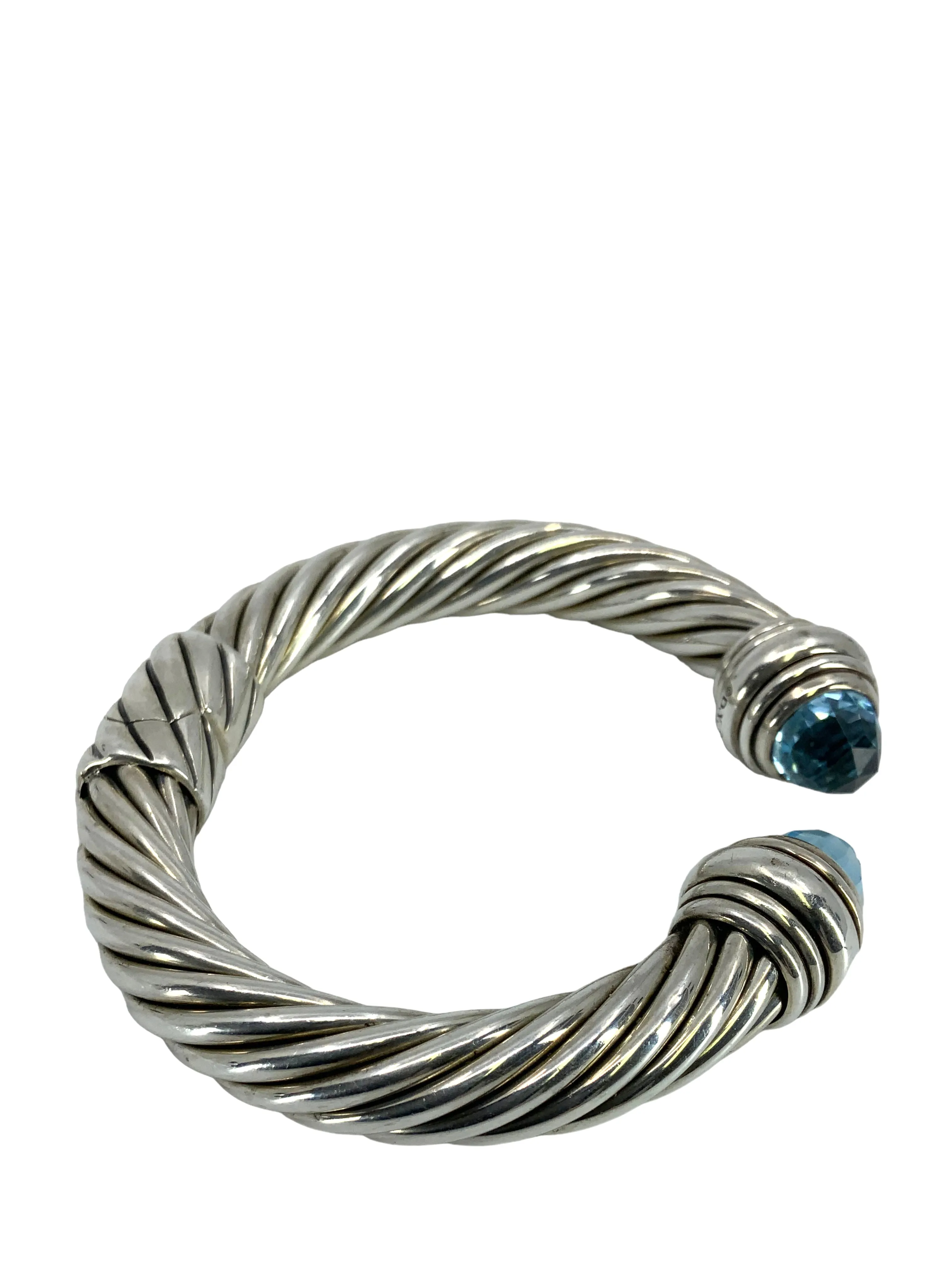 DAVID YURMAN Cable Classics 10mm Bracelet with Blue Topaz