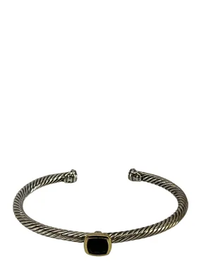 DAVID YURMAN Sterling Silver Smoky Quartz Noblesse Cable Cuff Bracelet