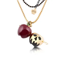 Disney Couture Kingdom Snow White Large Poison Apple Locket Necklace