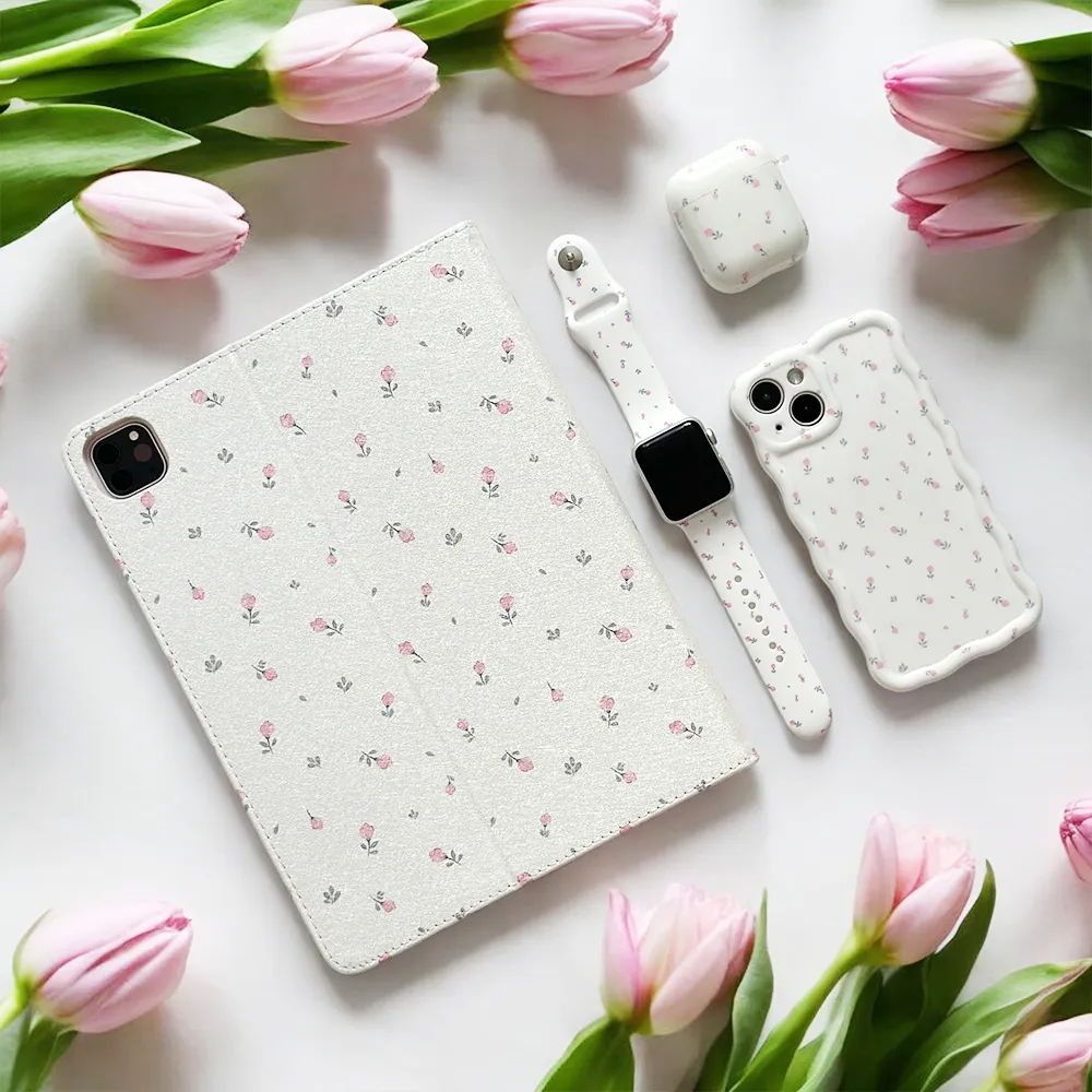 Ditsy Floral White Apple Watch Strap