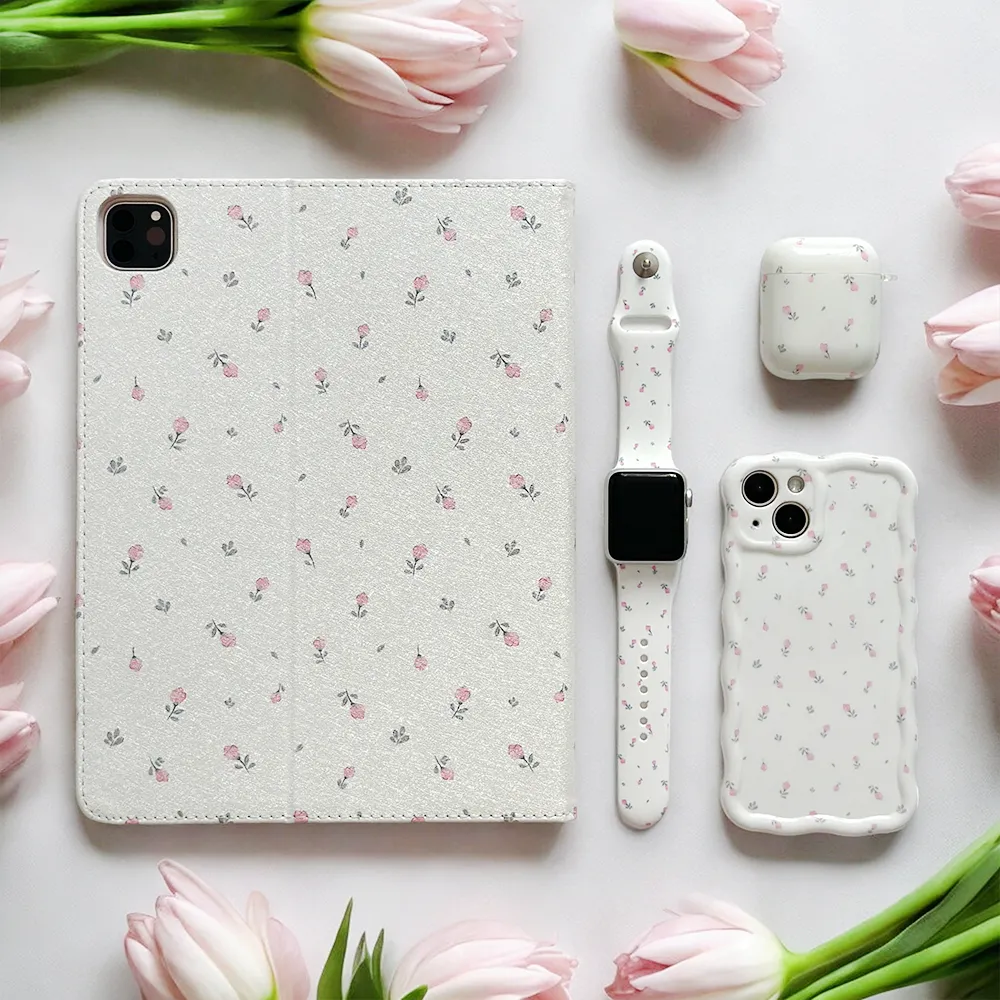 Ditsy Floral White Apple Watch Strap