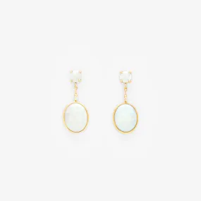 E8601OP | Australian White Opal Glacé Earring