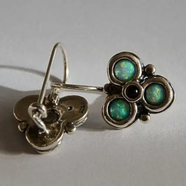 Earrings, Opal silver earrings, Sterling Silver Earrings