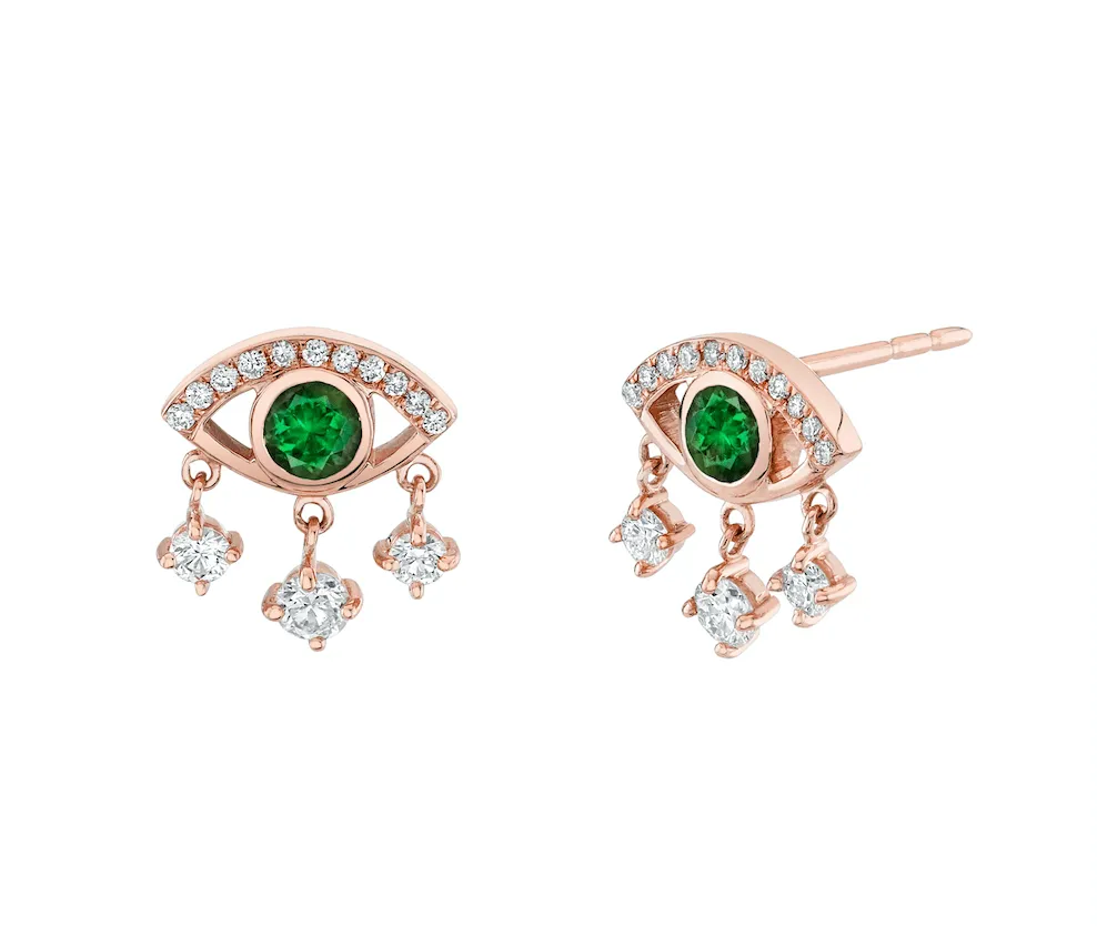 Emerald Eye of Emotions Studs