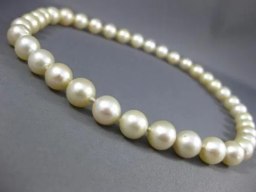 ESTATE AAA CREAM COLOR SOUTH SEA PEARL 3D CLASSIC CHOKER NECKLACE #26596