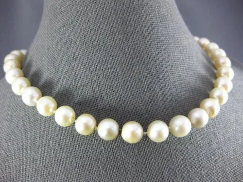 ESTATE AAA CREAM COLOR SOUTH SEA PEARL 3D CLASSIC CHOKER NECKLACE #26596