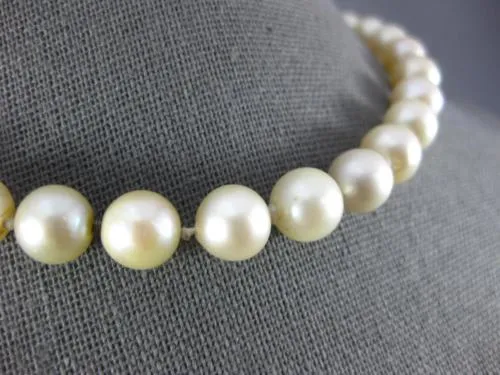 ESTATE AAA CREAM COLOR SOUTH SEA PEARL 3D CLASSIC CHOKER NECKLACE #26596