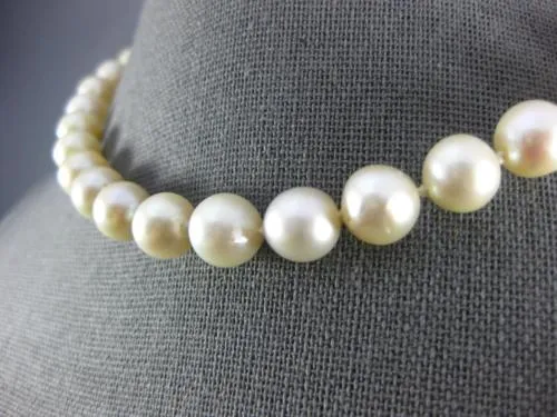 ESTATE AAA CREAM COLOR SOUTH SEA PEARL 3D CLASSIC CHOKER NECKLACE #26596