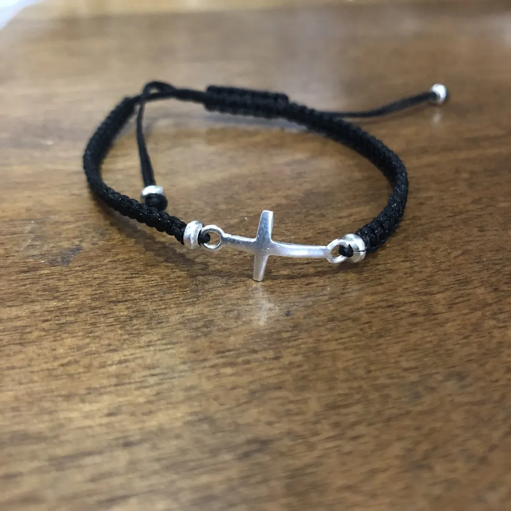 Faith Cross Bracelet , Sterling Silver