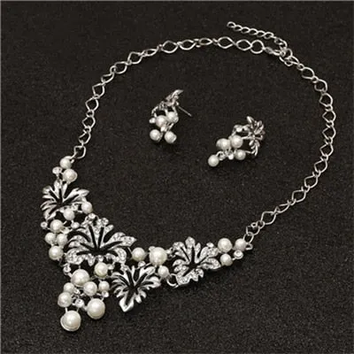 Fashion Simulated Pearl and Crystal Jewelry Sets for Brides or Any Occasion