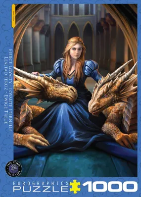 Fierce Loyalty Dragon Girl by Anne Stokes 1000 Piece Puzzle