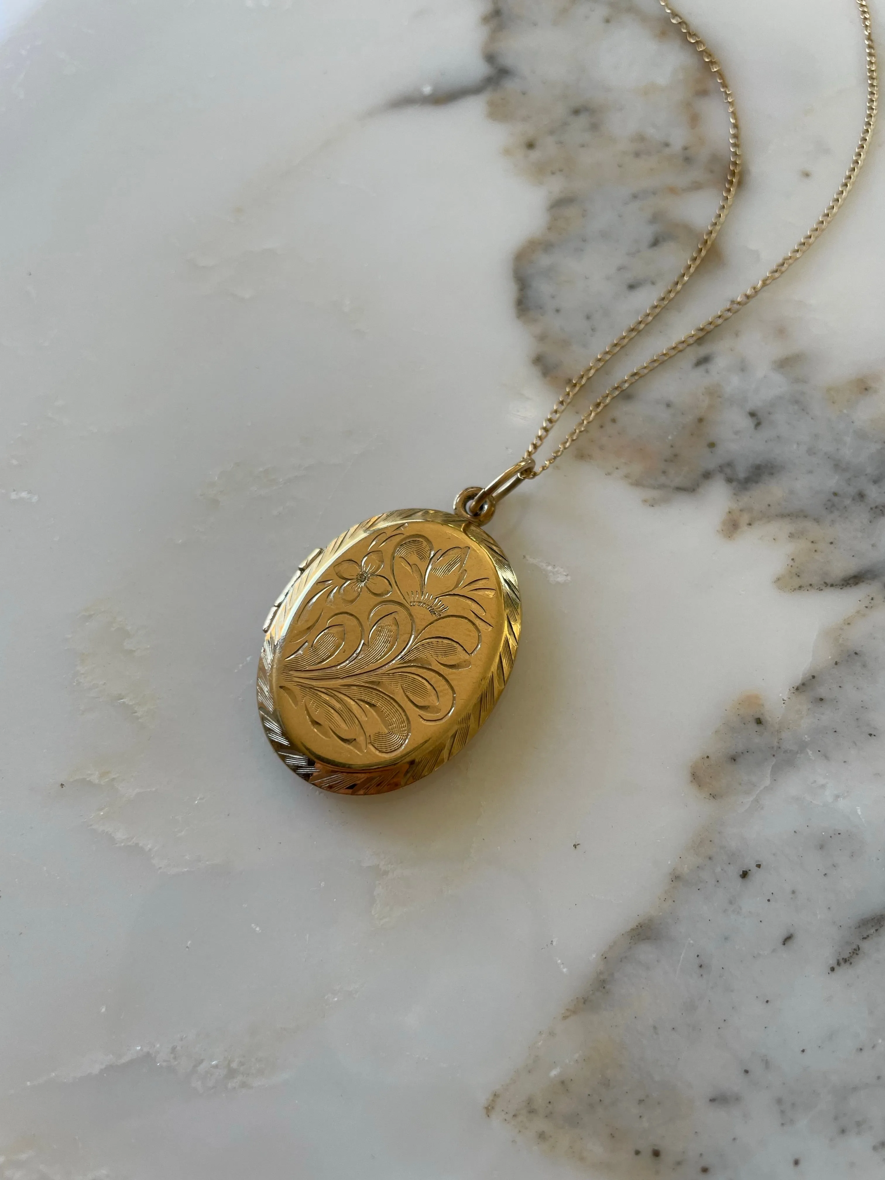 Frond Vintage Locket Necklace