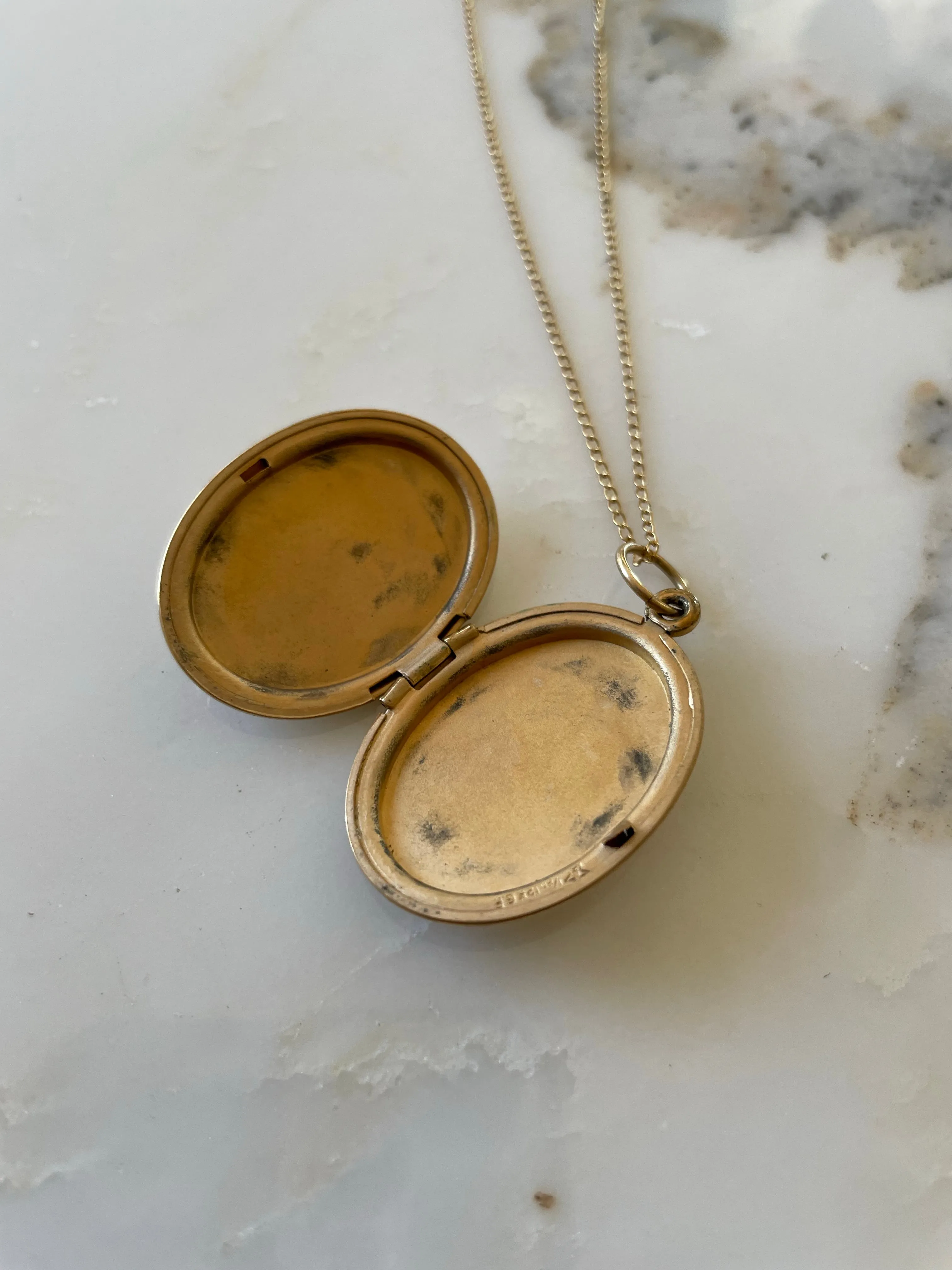 Frond Vintage Locket Necklace