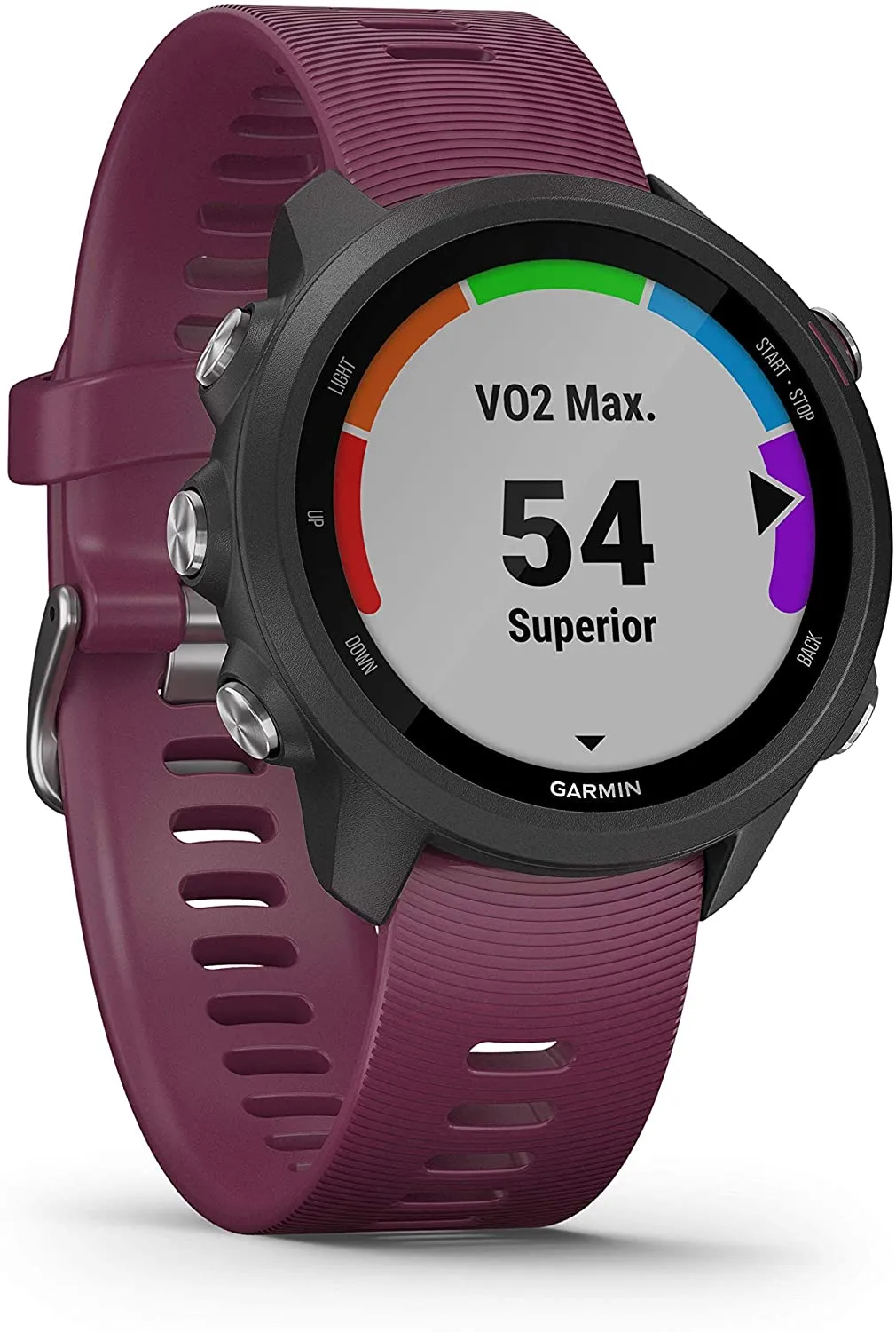 Garmin Forerunner 245 GPS Running Smartwatch (010-02120-01, Black/Pink/Teal)