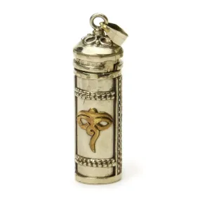 Gau Locket Pendant Cylinder Eyes of Lord Buddha Symbol Small Size # 67