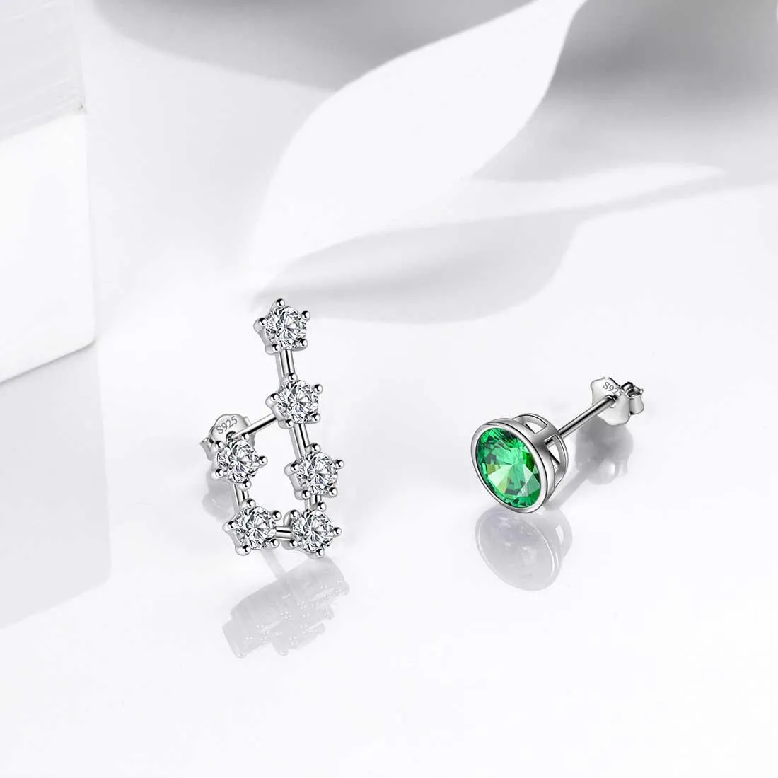 Gemini Earrings May Birthstone Zodiac Studs Women Girls Jewelry Birthday Gift