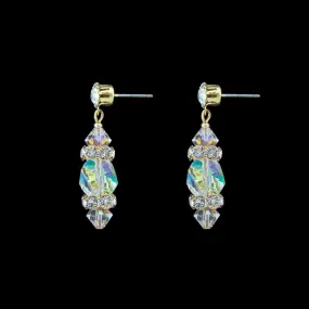 Geometric Crystal Earrings with Squardelles