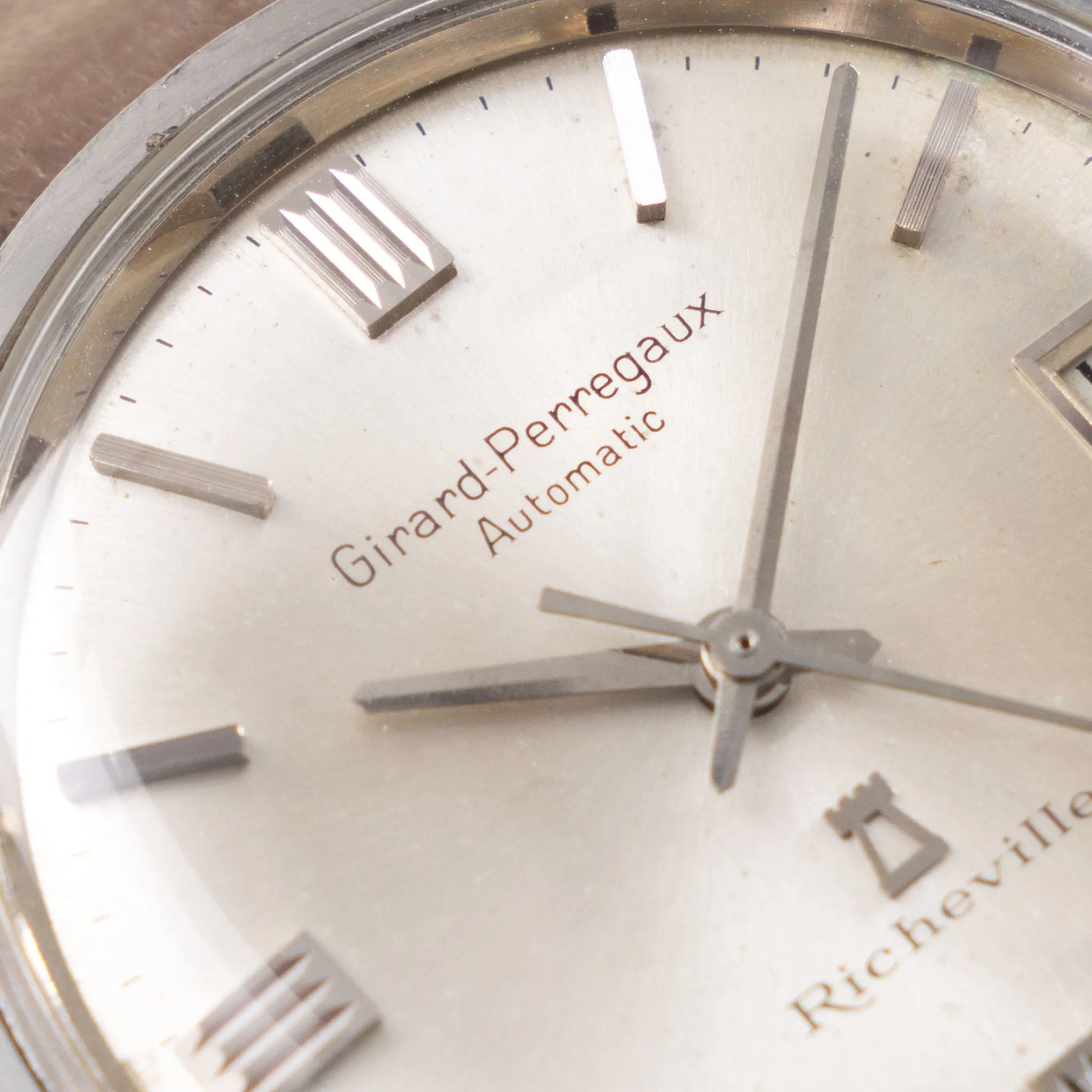 Girard Perregaux "Richeville " dresswatch silver sunburst dial ref 8445