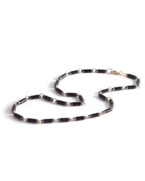 Gold and Black Onyx Necklace