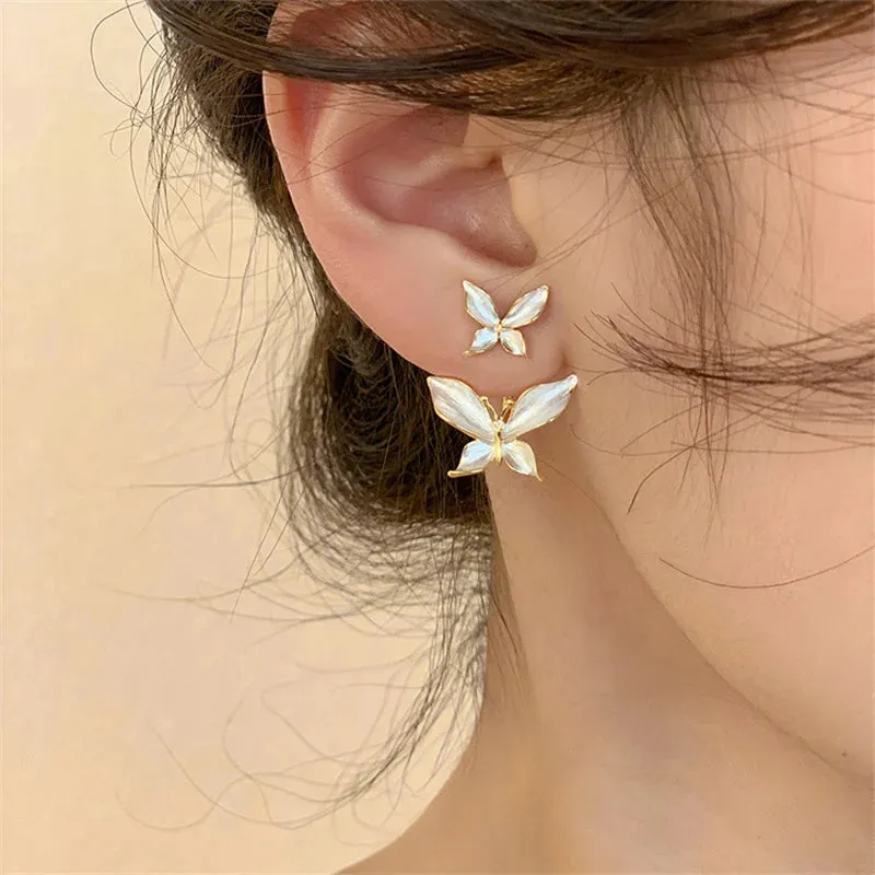 Gold Color Butterfly Retro Simple Shell Ear Bone Stud New Earring