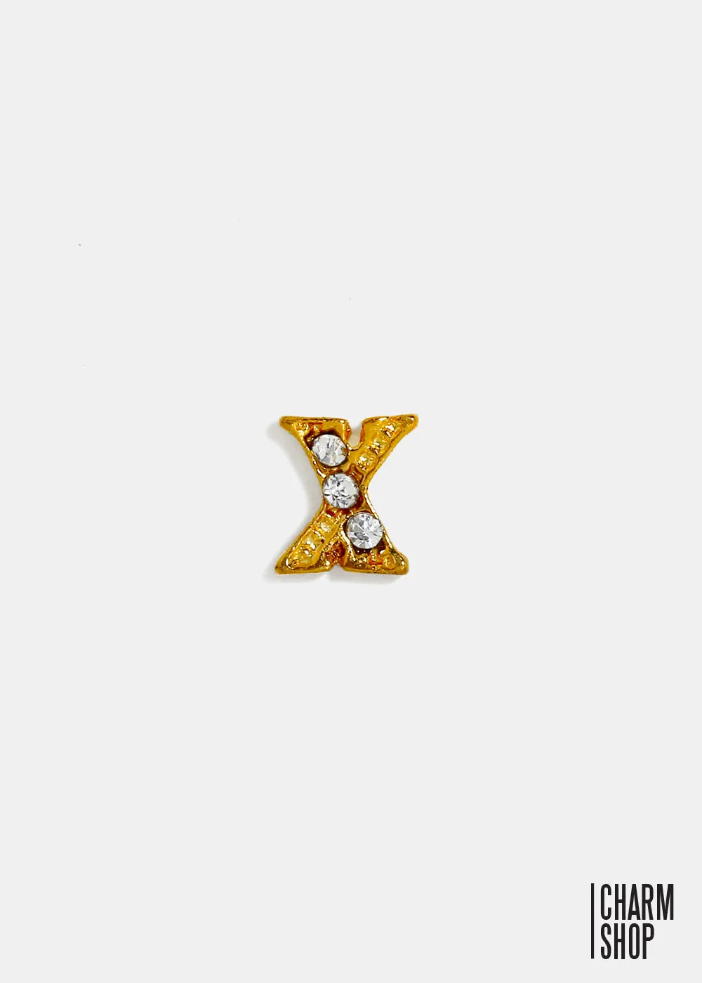 Gold Letter X Locket Charm