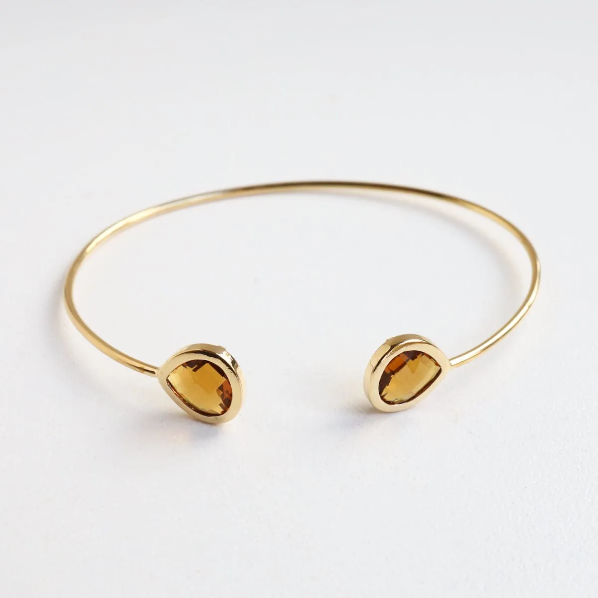 Gold Plated Brown Topaz Bracelet