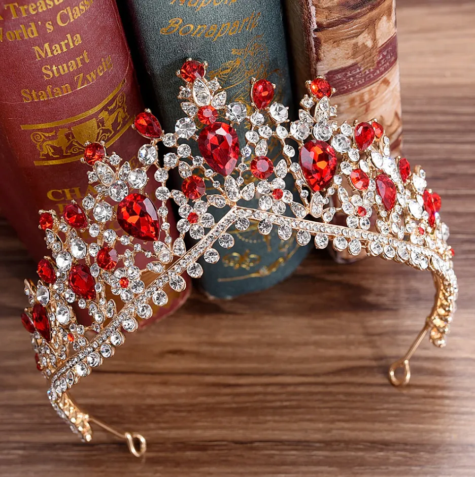 Gorgeous European Tiara in Red