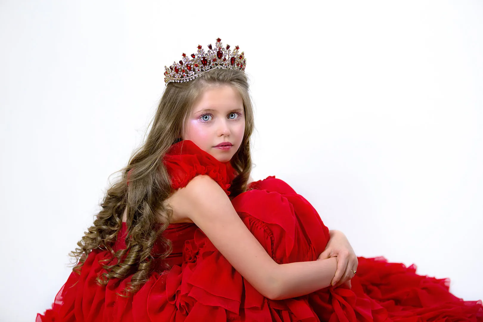 Gorgeous European Tiara in Red
