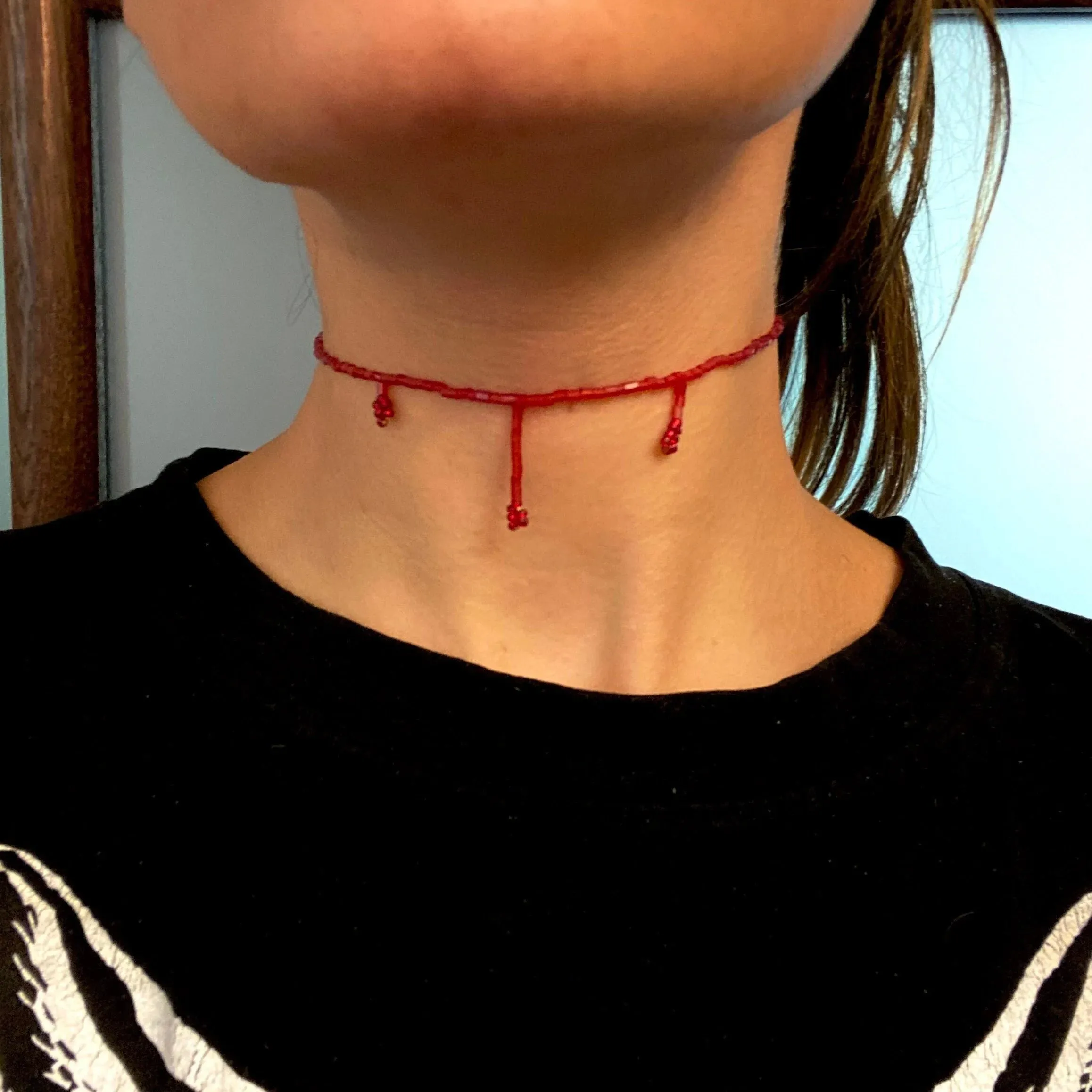 Halloween choker, Blood choker, Red choker
