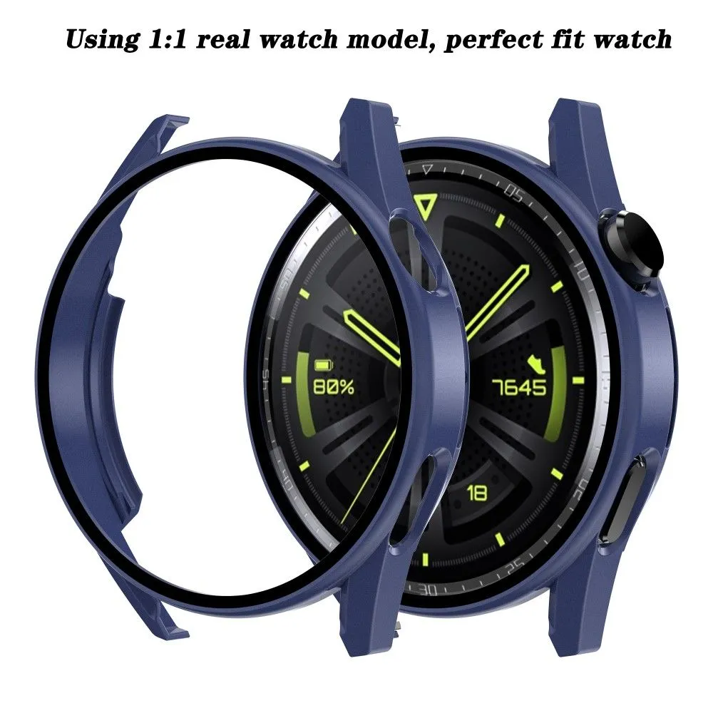 Huawei Watch GT 3 (46mm) electroplating frame with tempered glass - Dark Blue