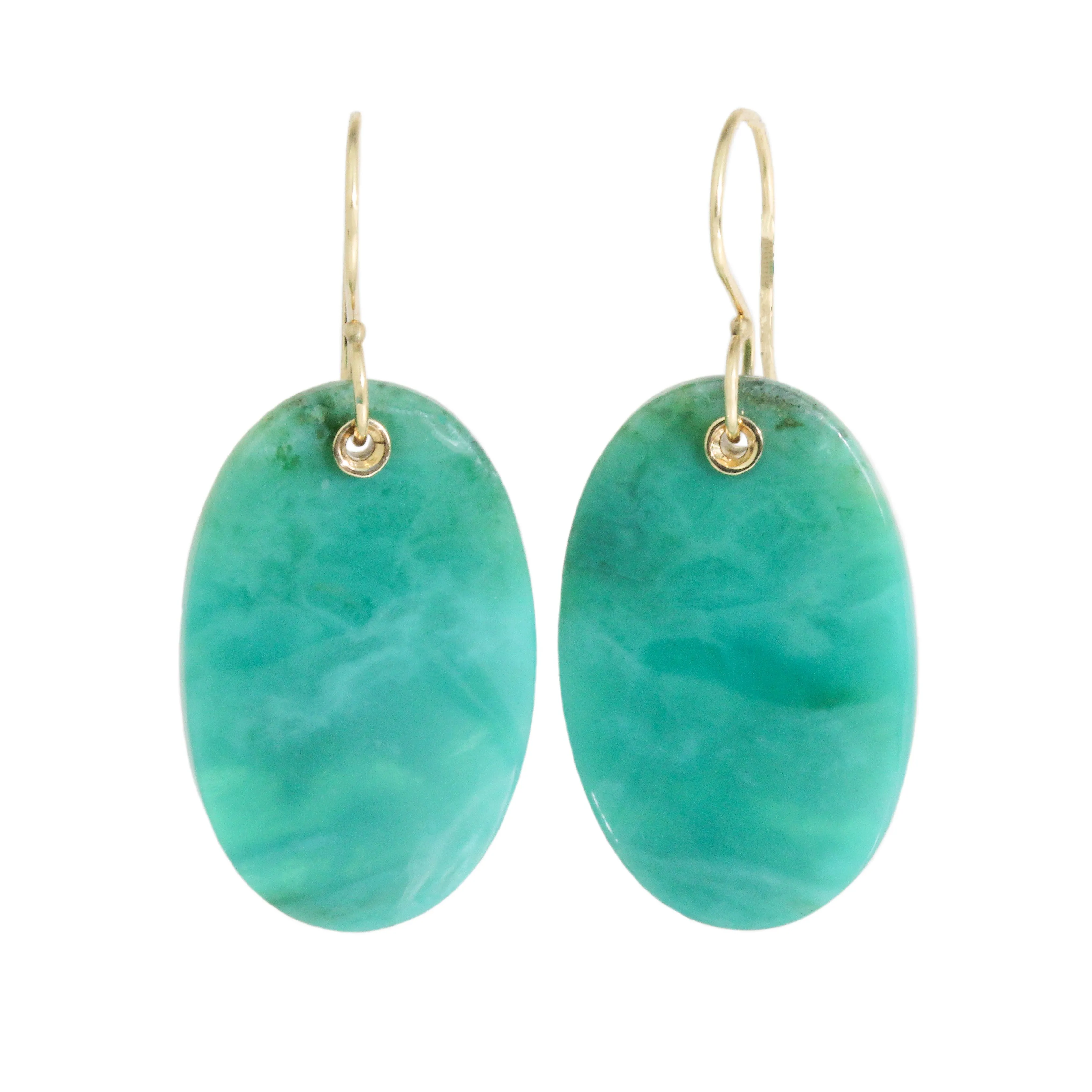 Indonesian Blue Opal Earrings