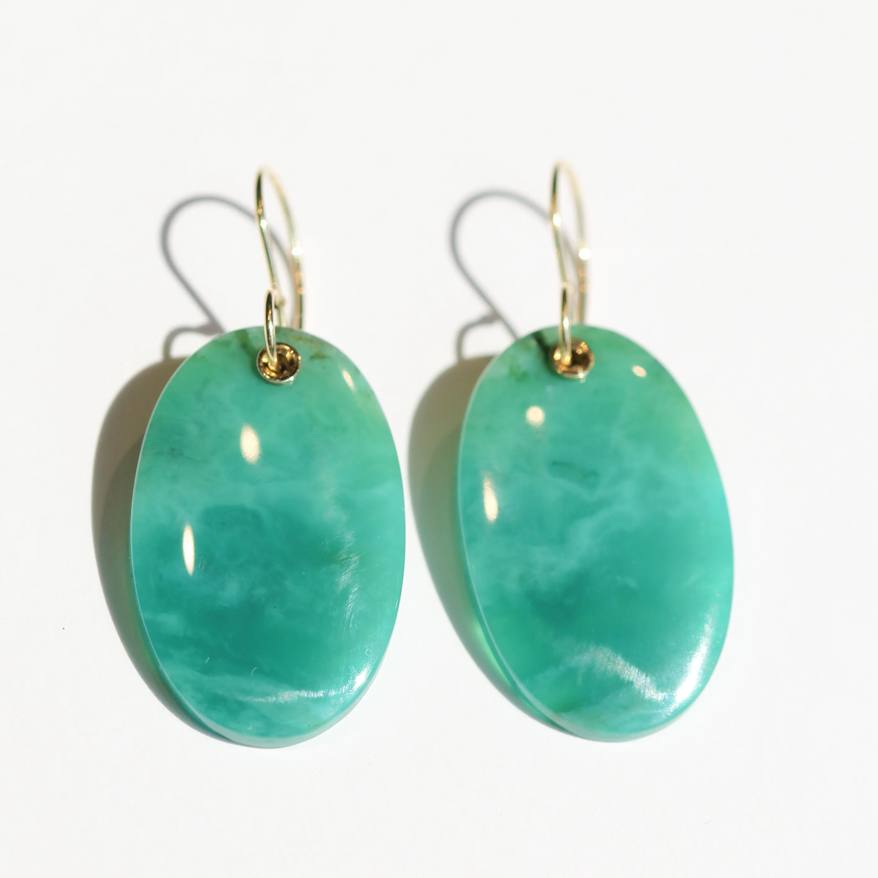 Indonesian Blue Opal Earrings