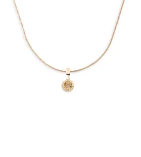 Internal Compass : Champagne Citrine Fine Diamond Cut Curb Necklace