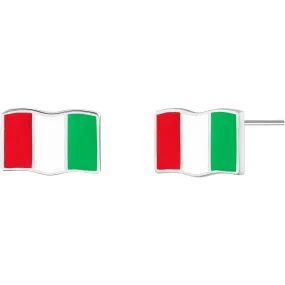 Italy Flag Stud Earrings