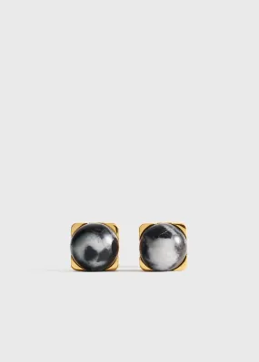 Jasper studs black/off white