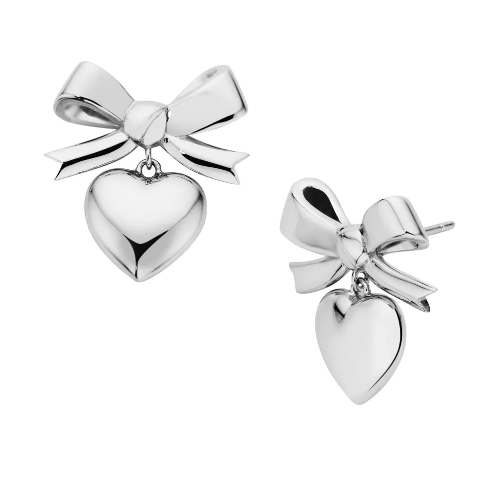 Karen Walker Super Love Bow Earrings - Sterling Silver