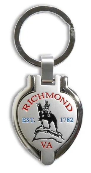 KRRV05 Key Ring Pewter Locket Richmond VA