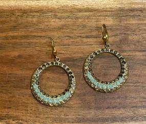 La Vie Parisienne By Catherine Popesco Dune Hoop Crystal Earrings