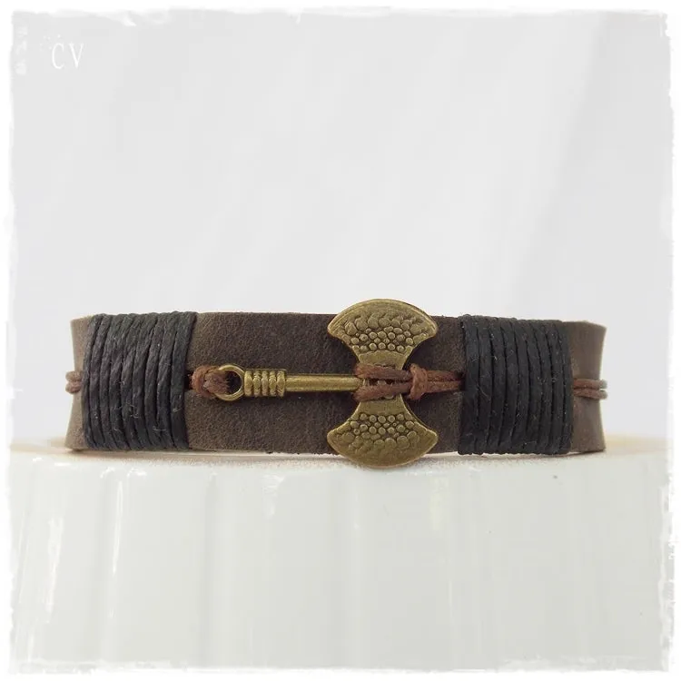 Labrys Leather Bracelet