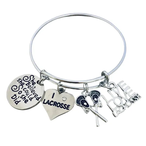 Lacrosse Charm Bracelet