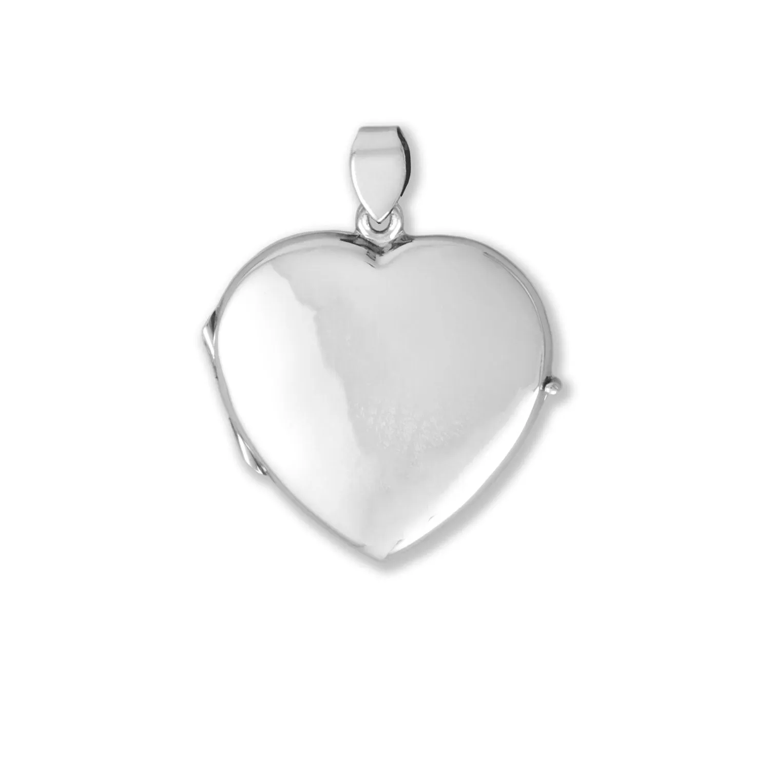 Large Polished Heart Locket