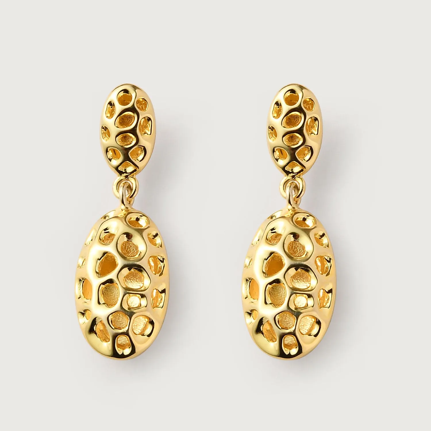 Lattice Pebble Drop Earrings