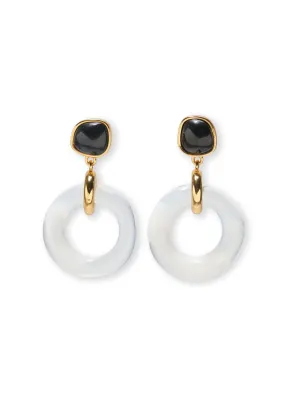 LIZZIE FORTUNATO Madeira Glass Hoop Earring - Mist