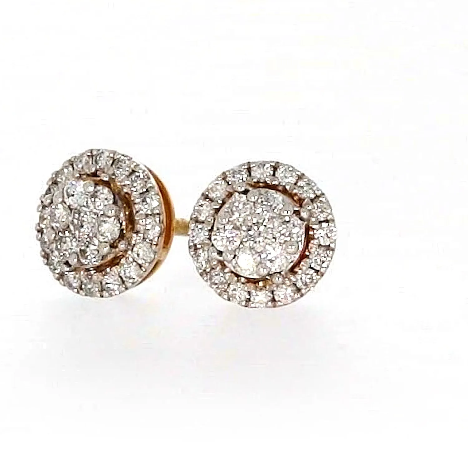 London 9ct Yellow Gold Round Brilliant Cut with 0.30 CARAT tw of Diamonds Stud Earrings