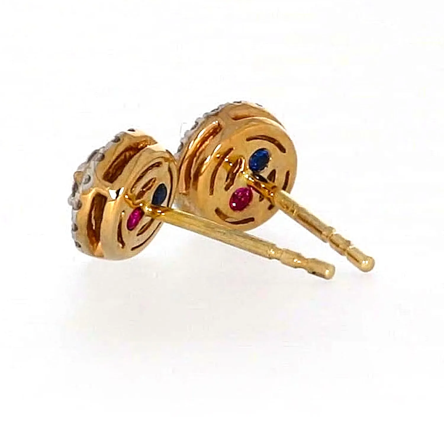 London 9ct Yellow Gold Round Brilliant Cut with 0.30 CARAT tw of Diamonds Stud Earrings