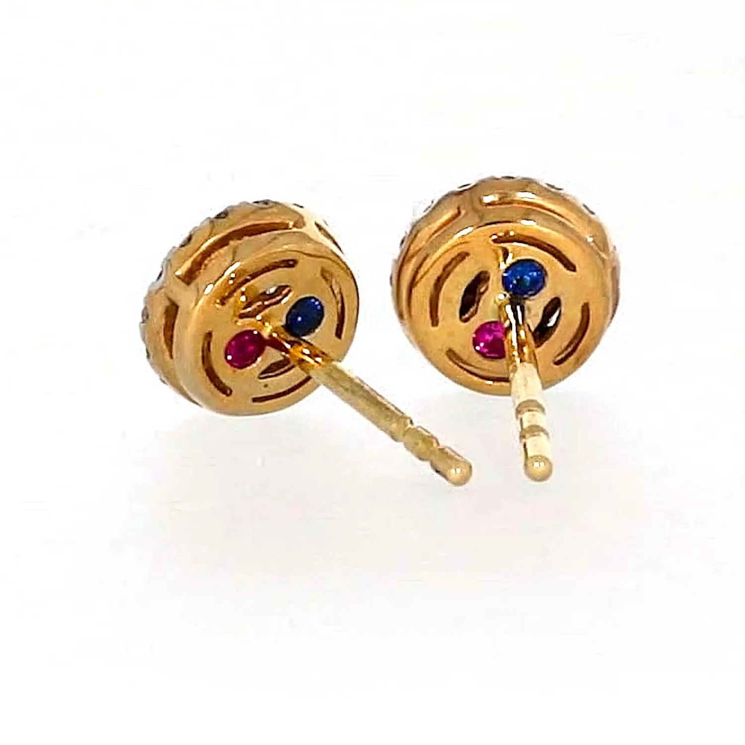 London 9ct Yellow Gold Round Brilliant Cut with 0.30 CARAT tw of Diamonds Stud Earrings