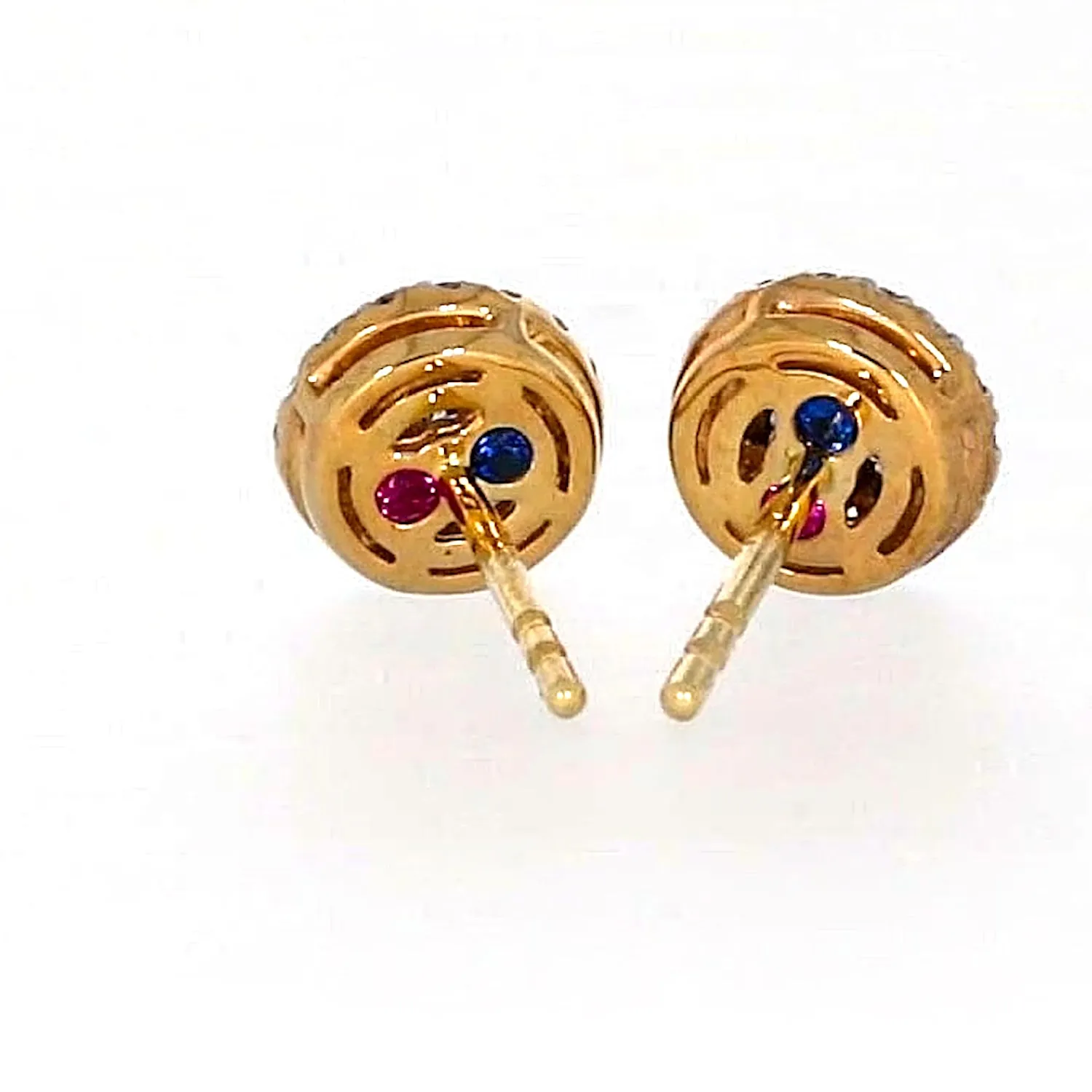 London 9ct Yellow Gold Round Brilliant Cut with 0.30 CARAT tw of Diamonds Stud Earrings