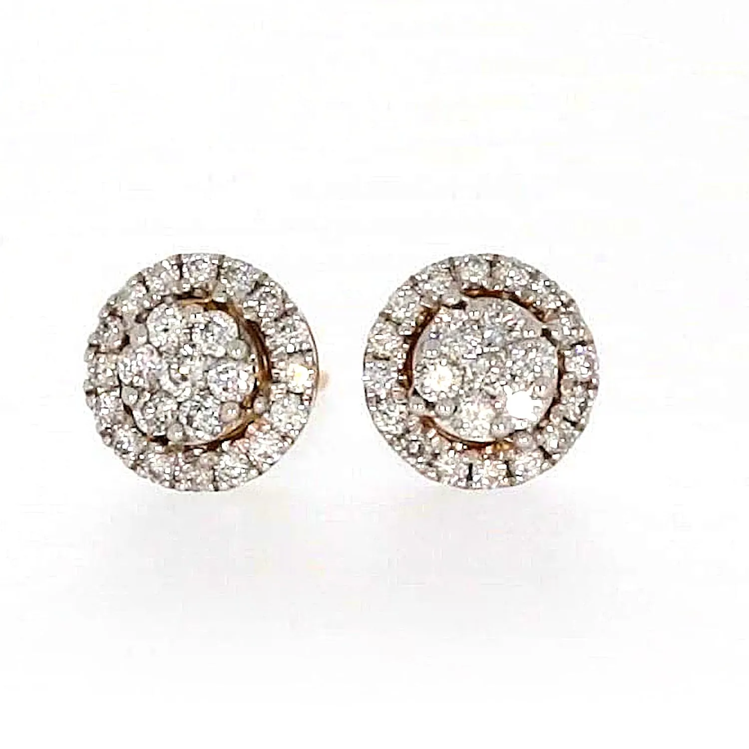 London 9ct Yellow Gold Round Brilliant Cut with 0.30 CARAT tw of Diamonds Stud Earrings