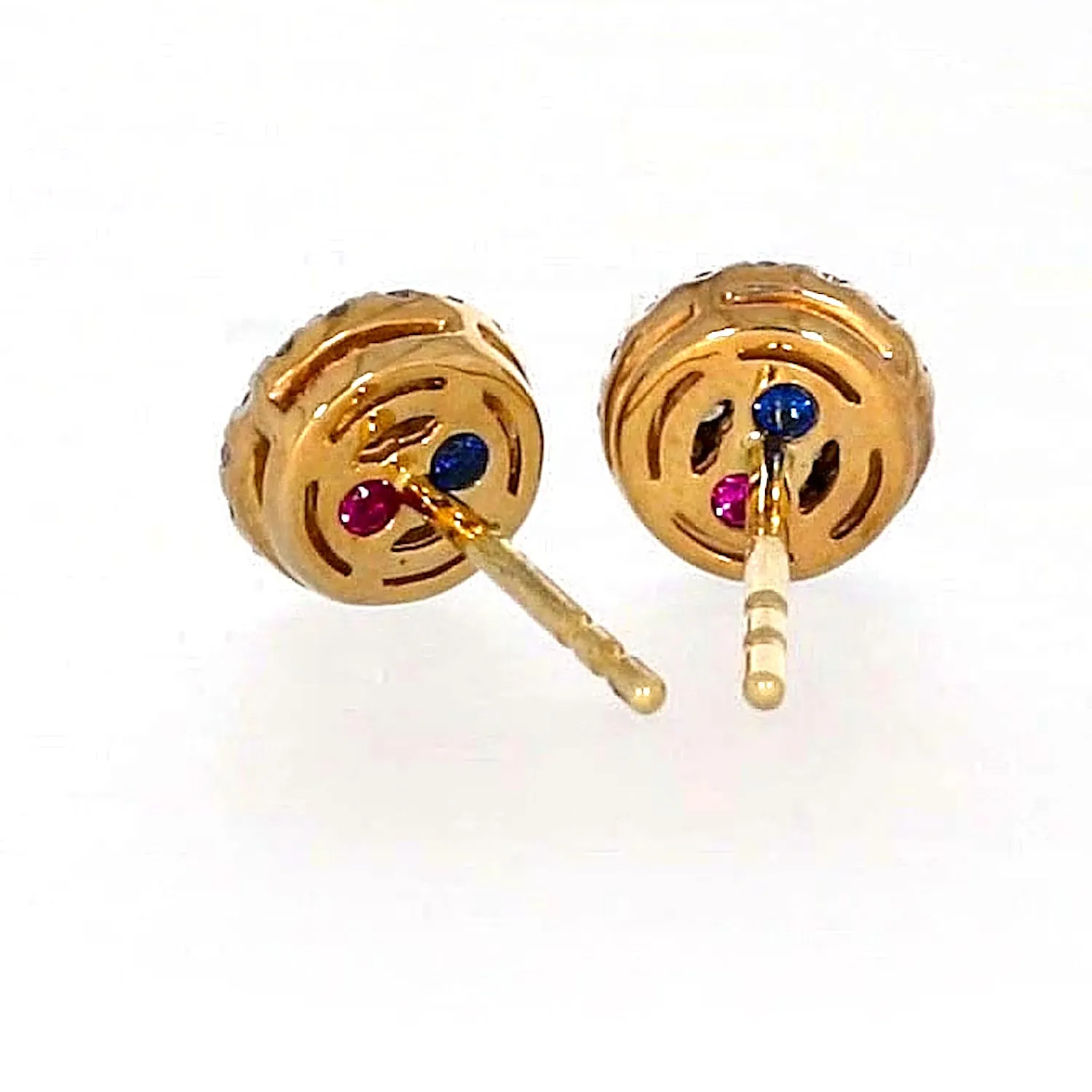 London 9ct Yellow Gold Round Brilliant Cut with 0.30 CARAT tw of Diamonds Stud Earrings