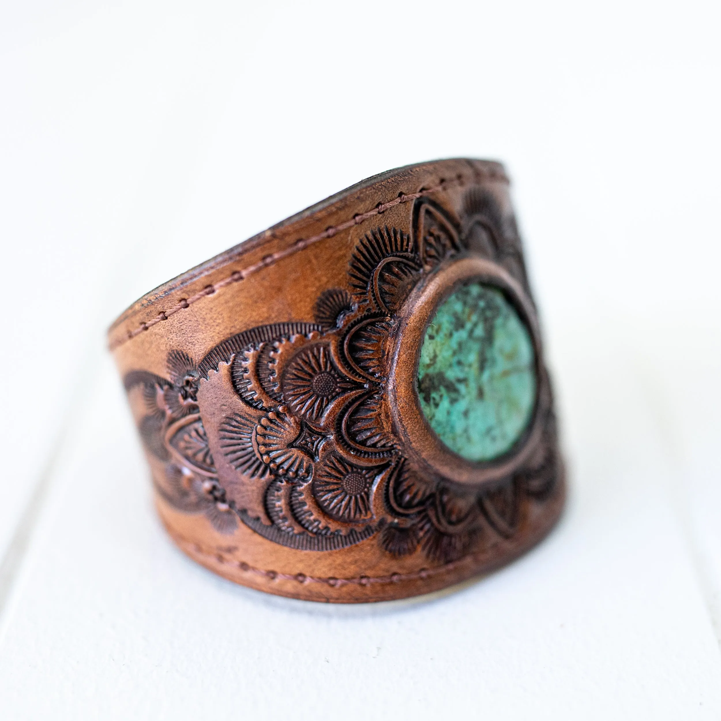 Mandala Cuff with African Turquoise